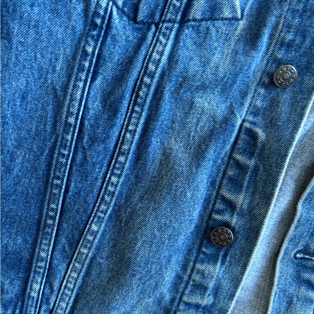 Vintage 90s Hunt Club Denim Jean Jacket Oversized Boxy Size M - Picture 3 of 7
